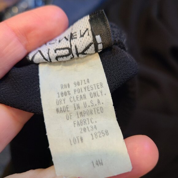 Vintage Whimsigoth Tiered Ruffle Hem Maxi Skirt Size 14W Black Dark Fairy Y2K - Picture 7 of 7